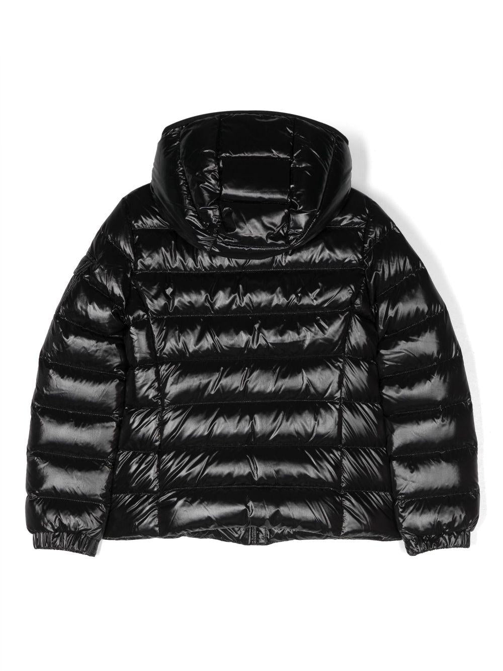 Piumino nero bambina con applicazione