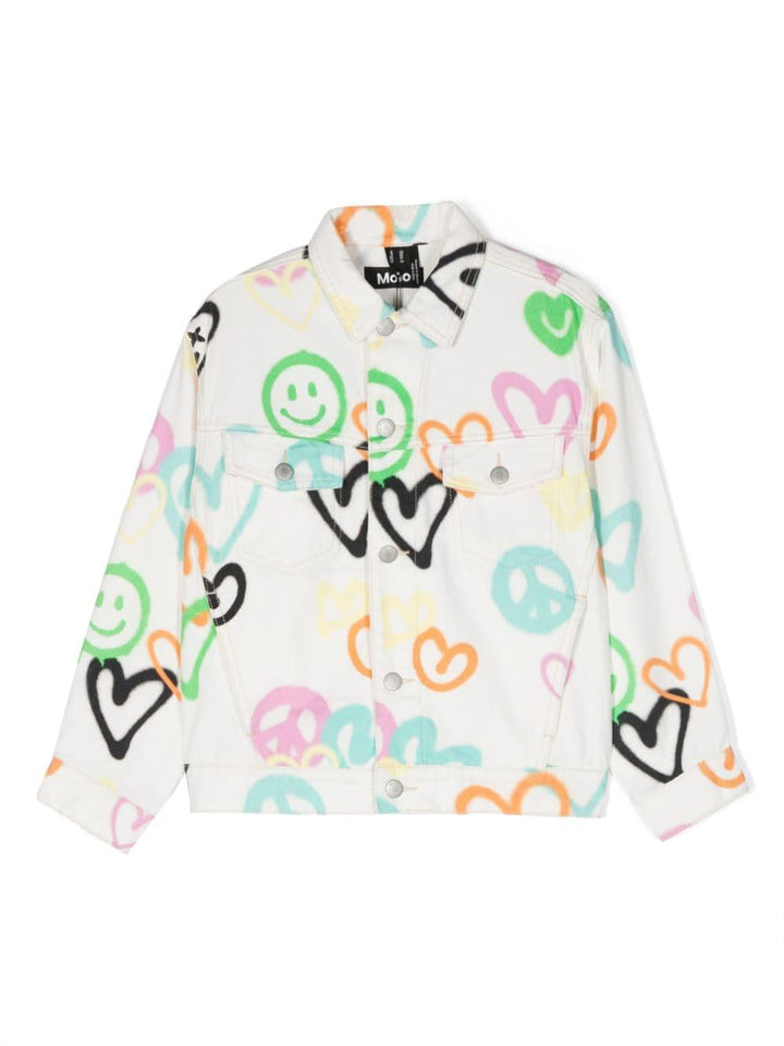 Giacca bambina bianca/multicolore