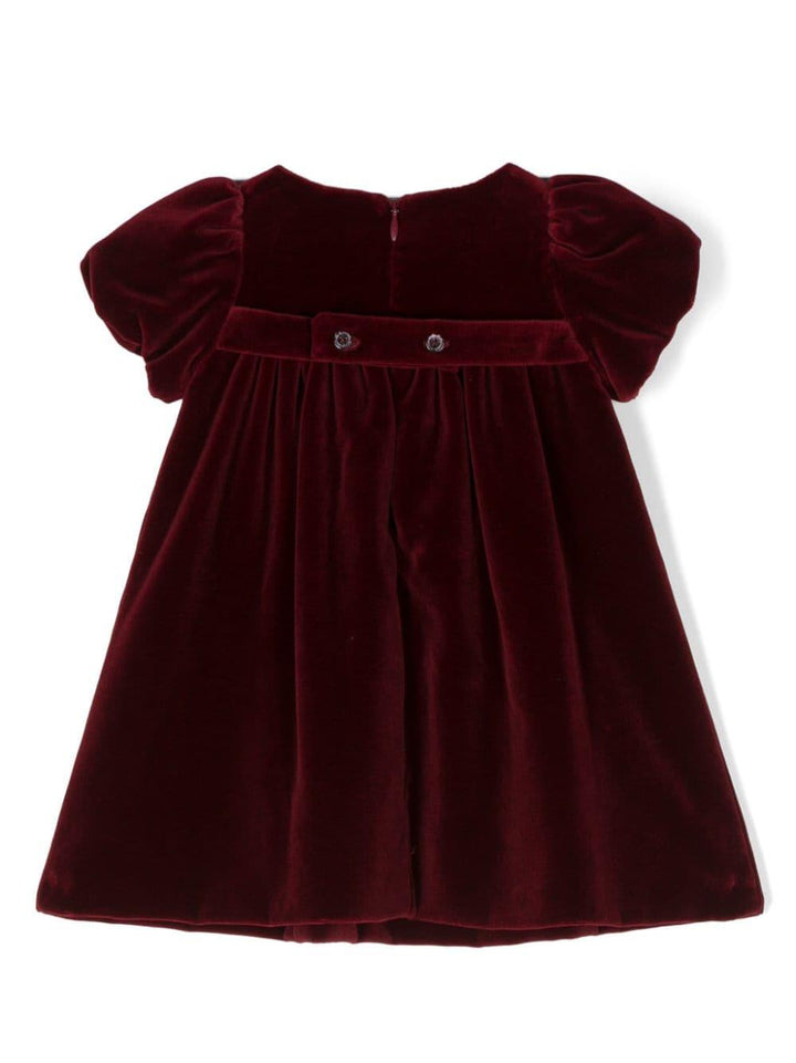 Abito rosso scuro neonata CBAB62V14 01 la stupenderia 