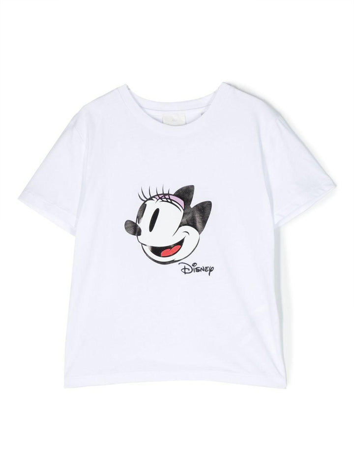 T-shirt bianca bambina con stampa