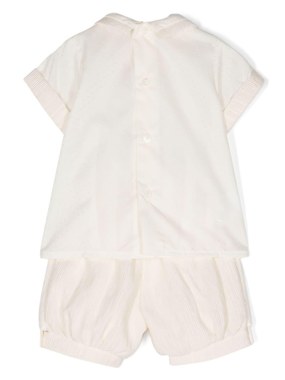Set pantaloncini ivory neonato