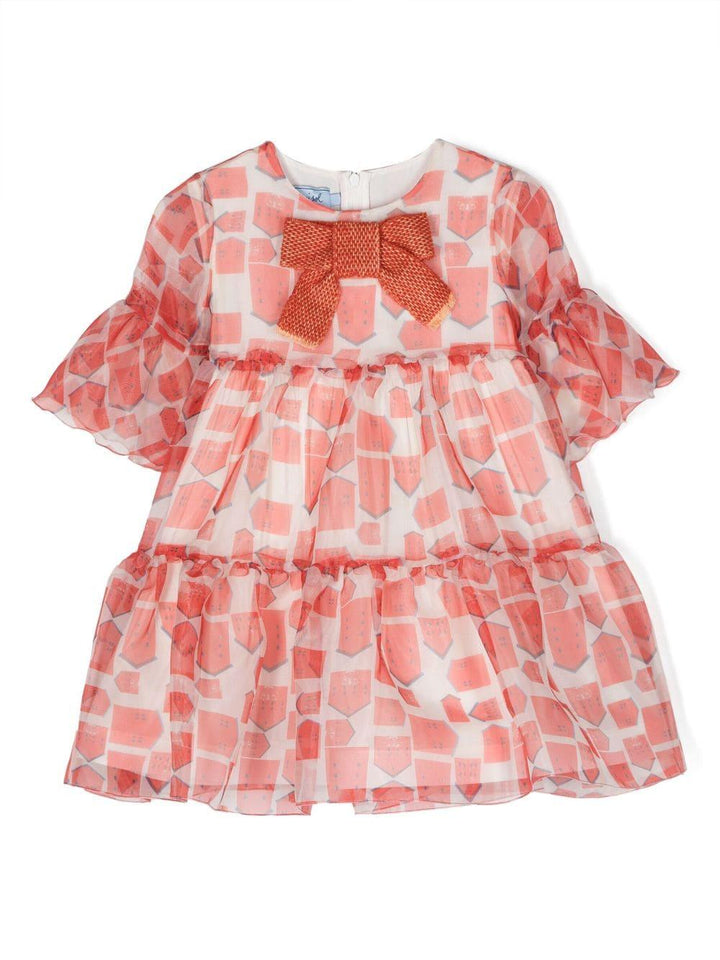 Abito rosso/ bianco bambina