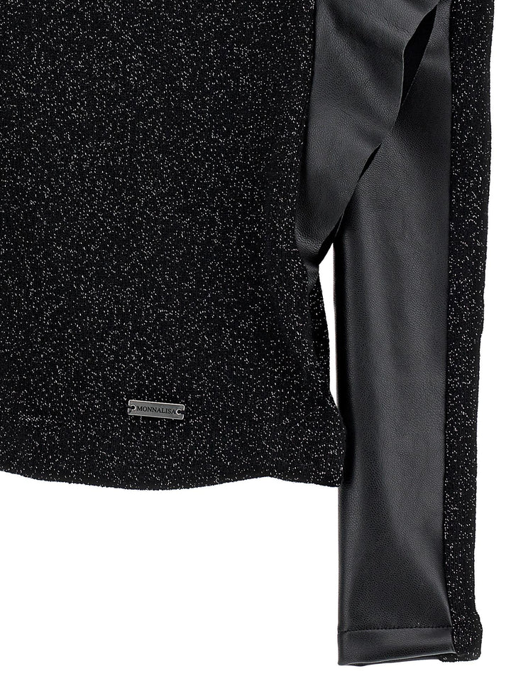 Camicia nero e argento bambina