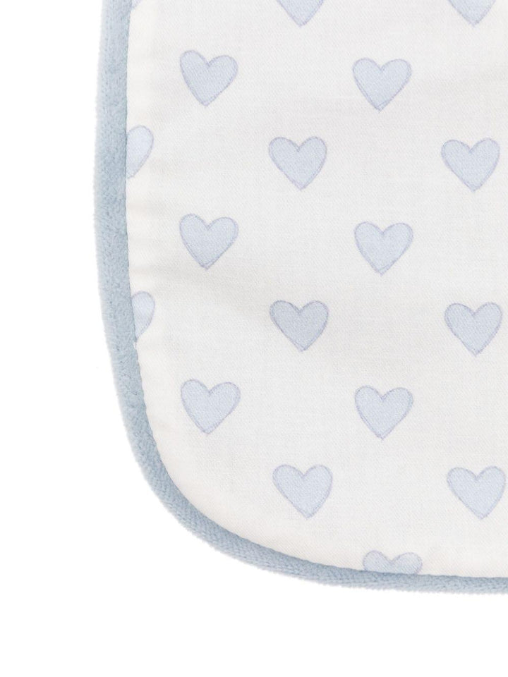 Bavetta bianco/azzurra neonato unisex