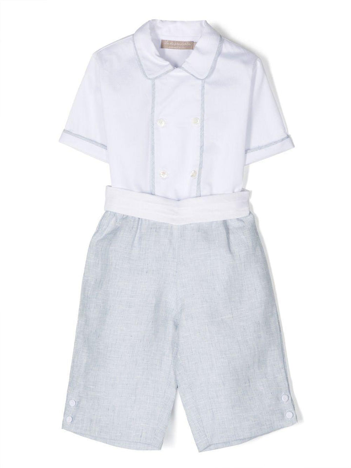 Completo bianco/blu bambino