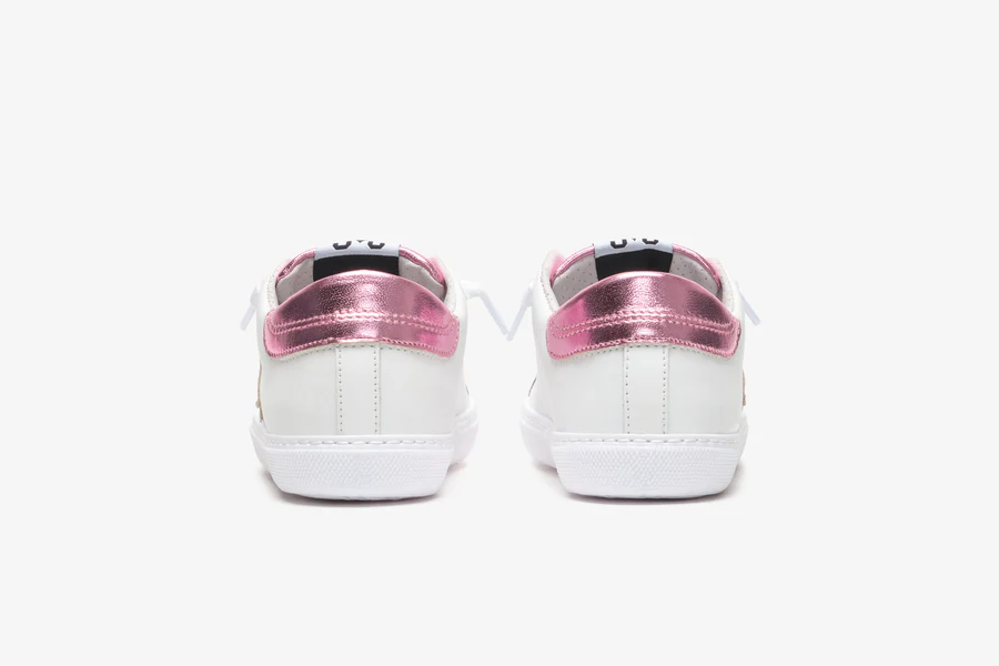 sneakers bianco/rosa bambina