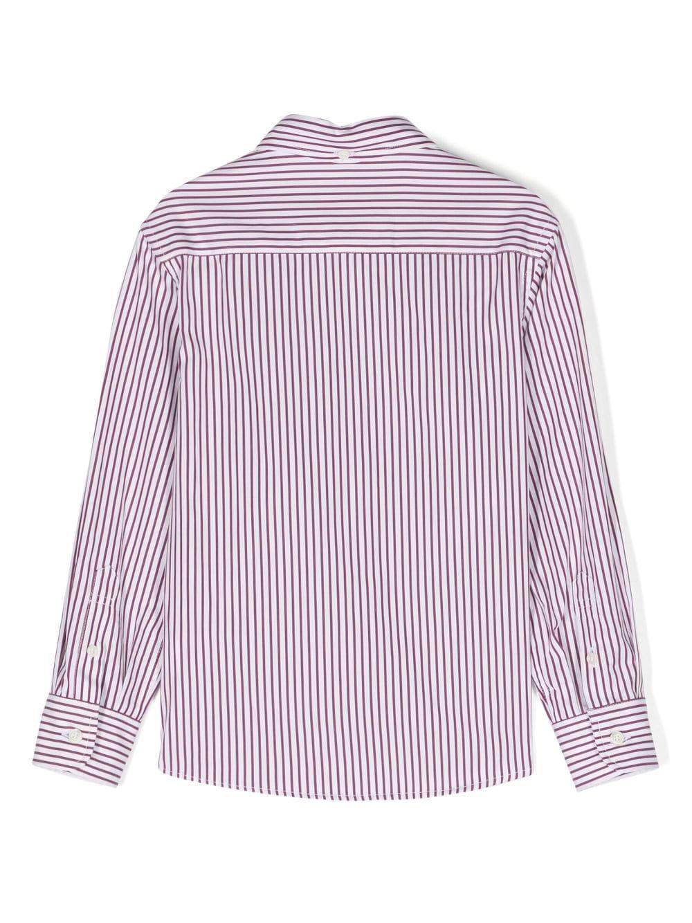 Camicia bianca/viola bambino