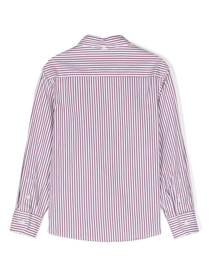 Camicia bianca/viola bambino