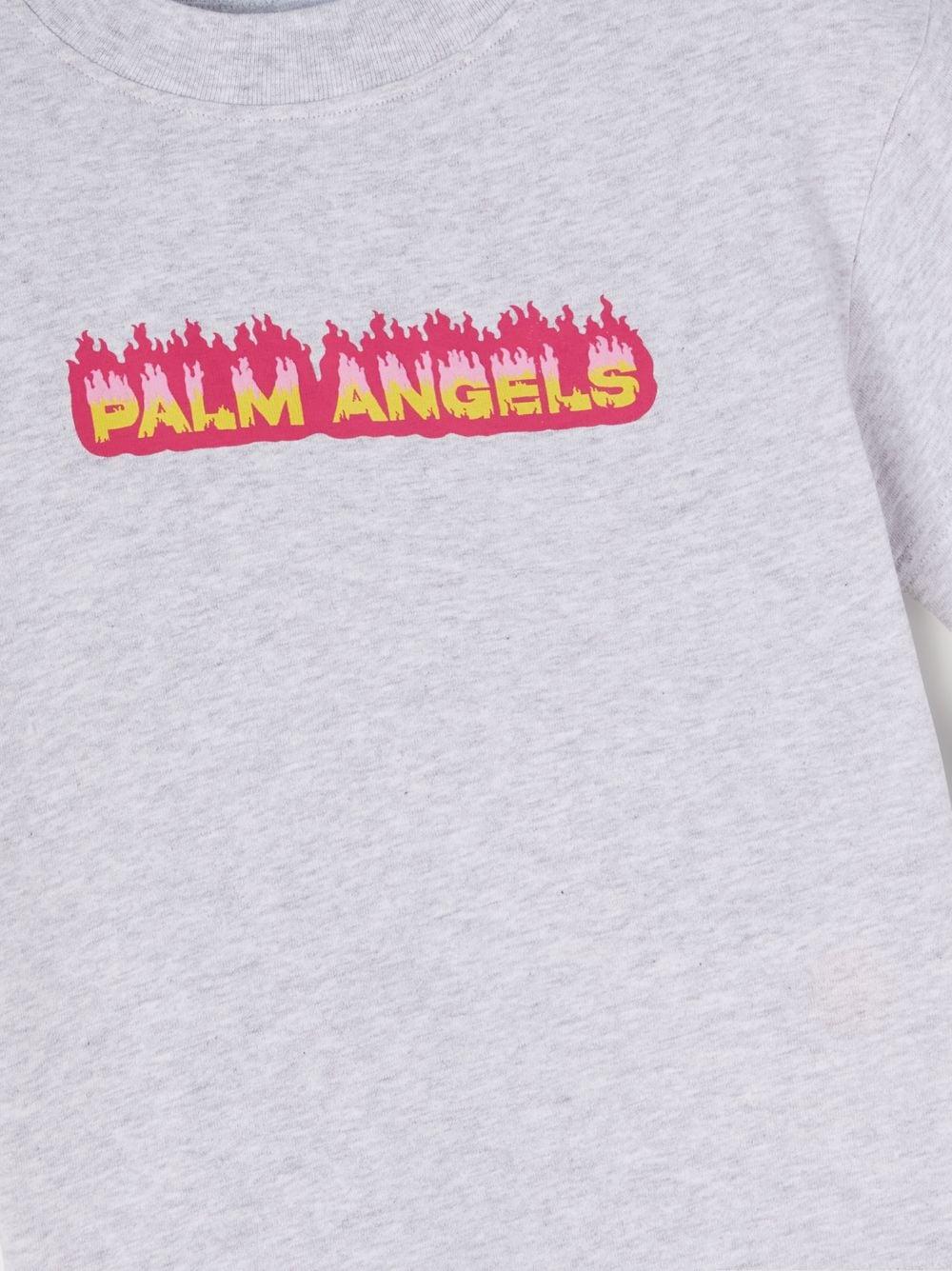 T-shirt grigia bambina con stampa PGAA002F23JER001 0832 PALM ANGELS KIDS 