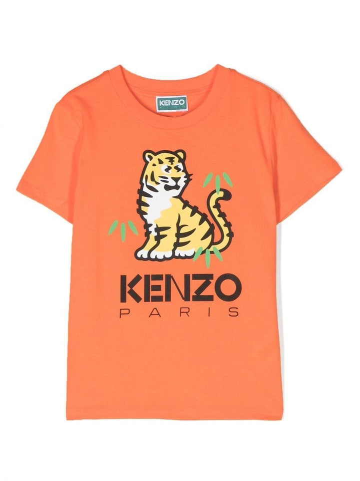 T-shirt arancione bambino K25800 420 KENZO KIDS 