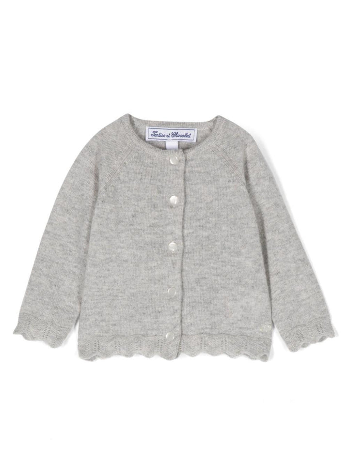 Cardigan grigio neonata