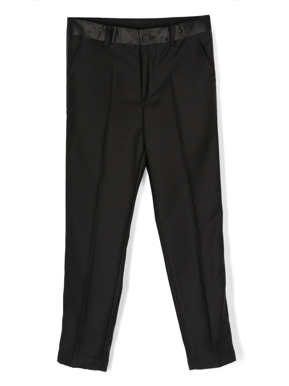 Pantaloni nero bambina classico 25B4092354 0050 Monnalisa kids 