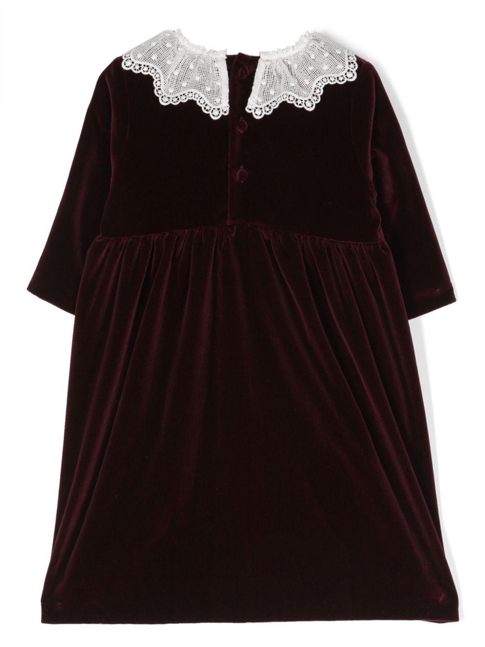 abito bordeaux neonata