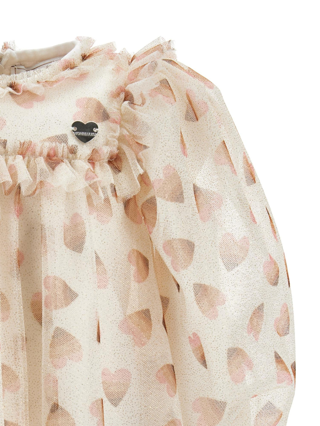 Abito beige neonata con stampa