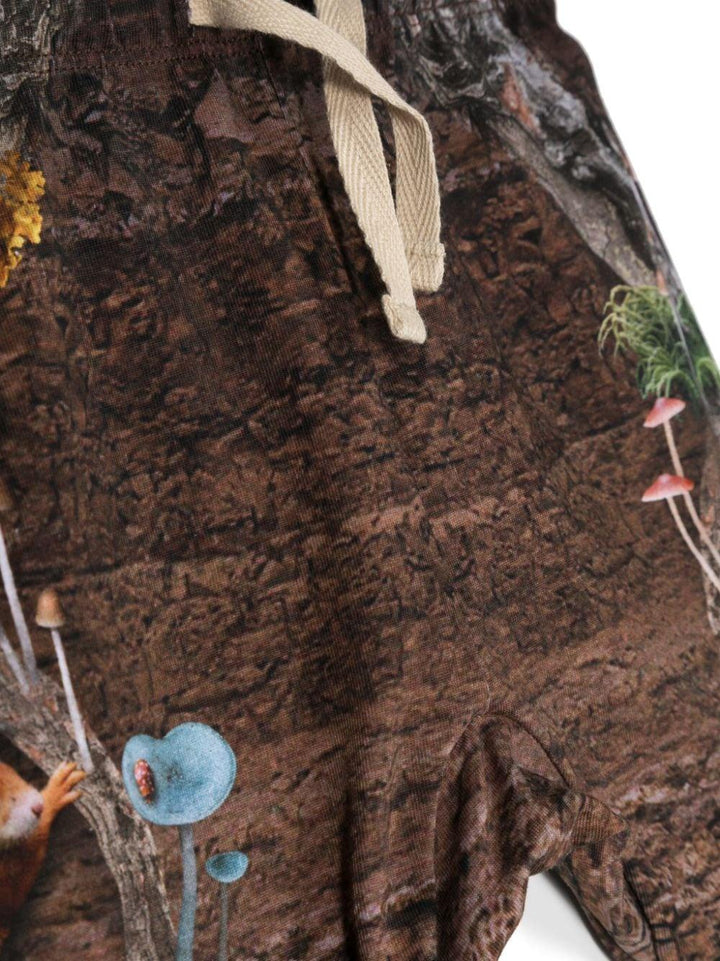 Pantalone multicolor,stampa fronte e retro con vita elasticizzata