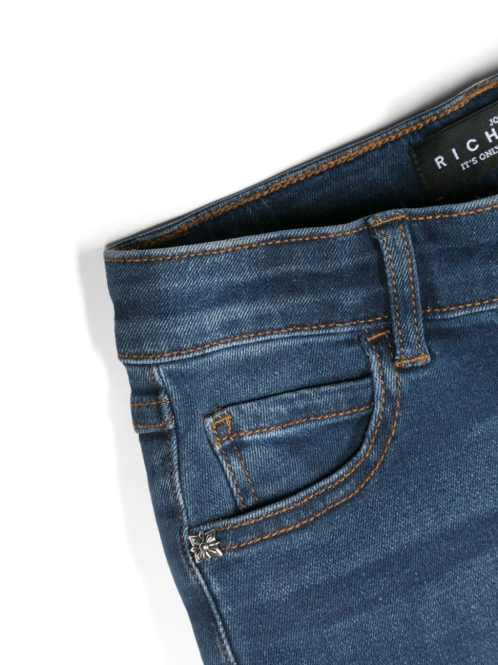 Pantaloni indaco bambina con logo