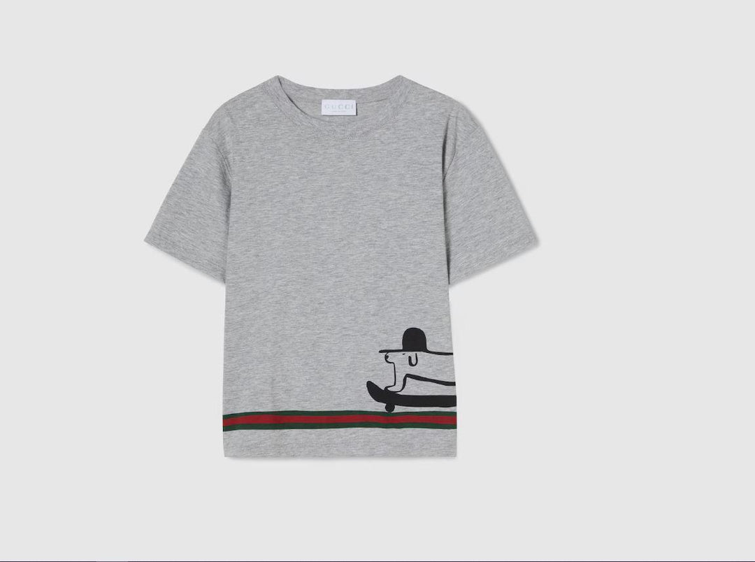 T-shirt grigia bambino 575114XJHBT 1183 GUCCI KIDS 