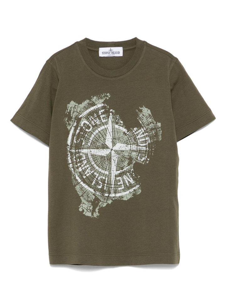 t-shirt verde bambino