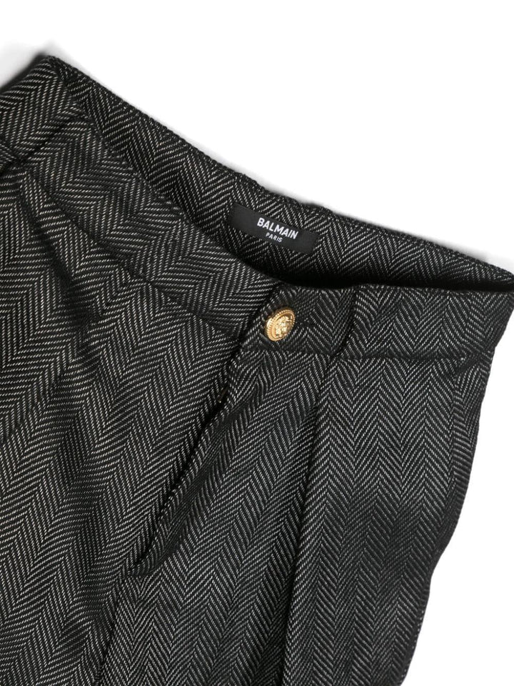 Pantaloni neri bambino con logo