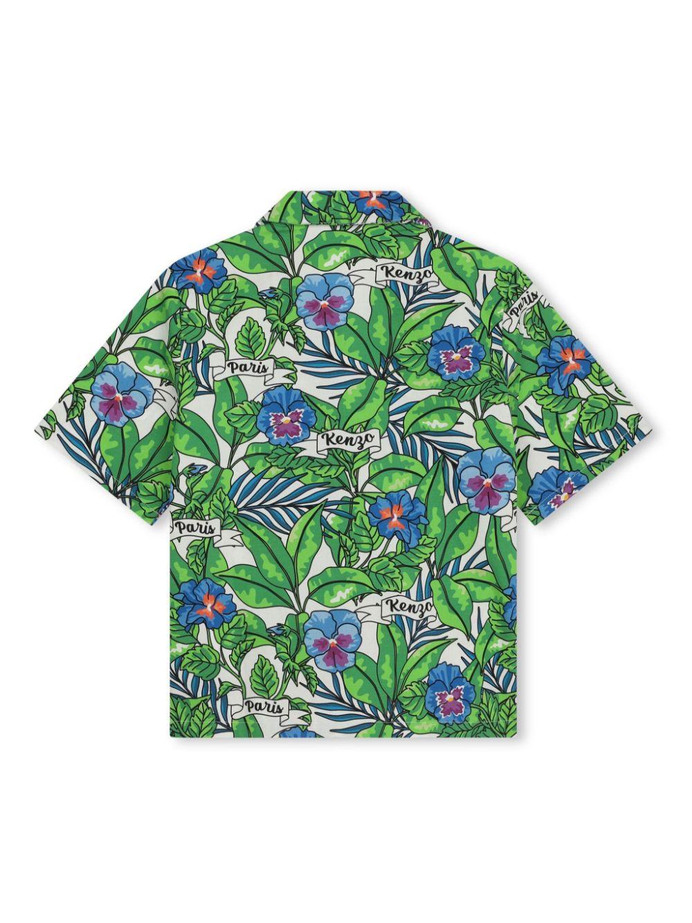Camicia verde bambino K60292 66F KENZO KIDS 