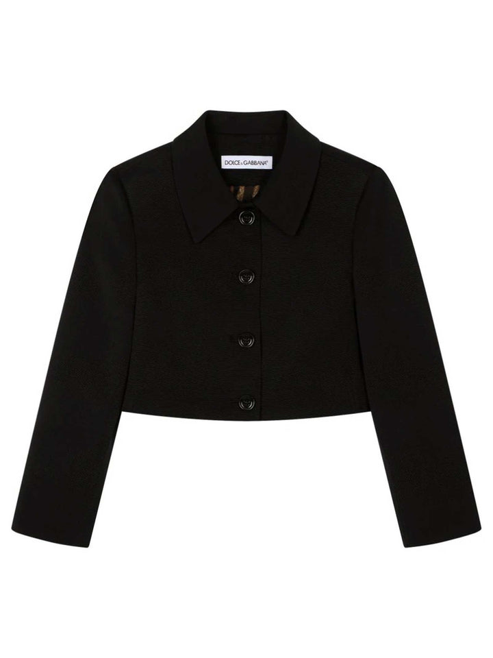 Blazer monopetto crop bambina