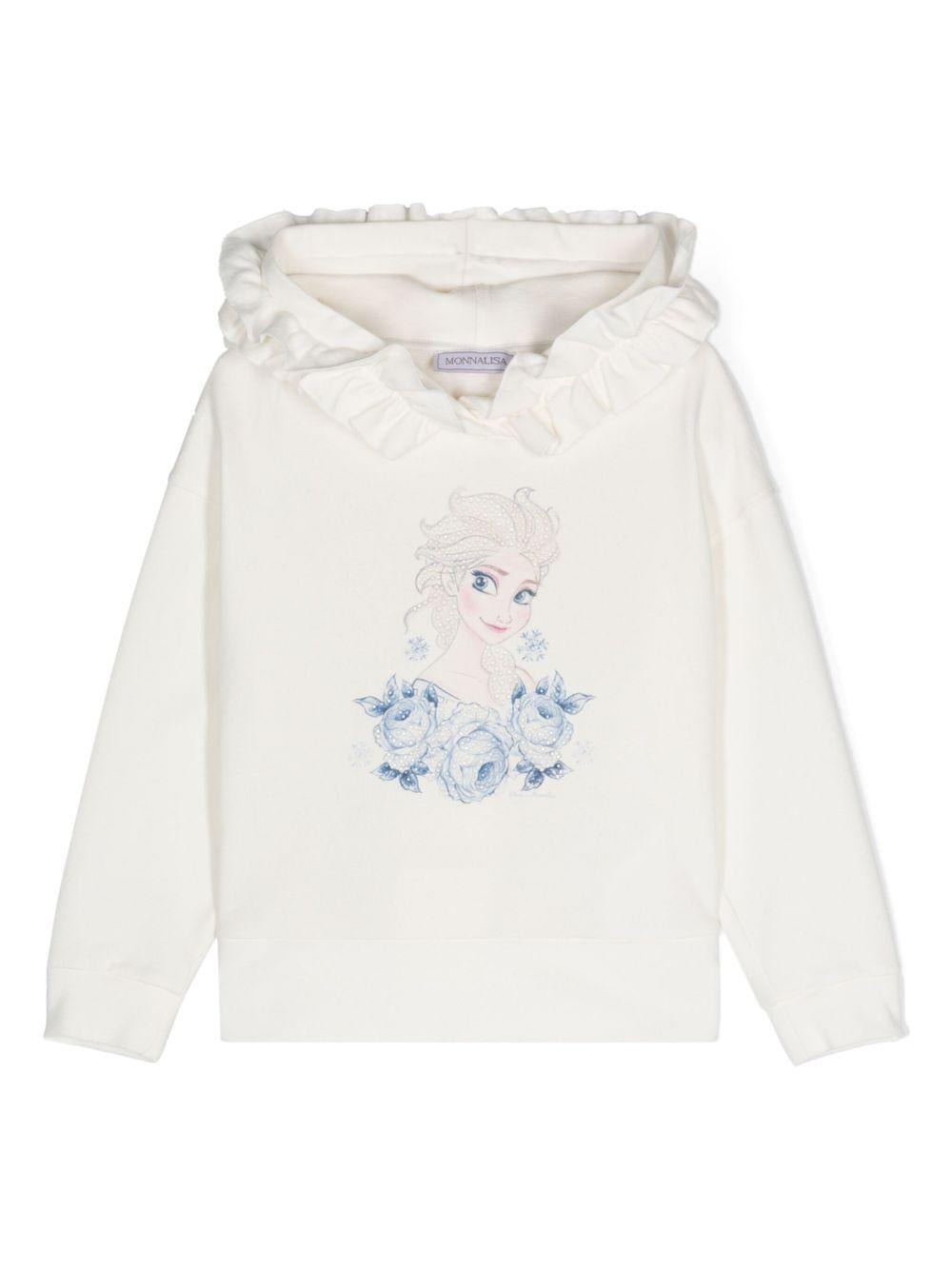 felpa bianca bambina 19D6194001 0001 Monnalisa kids 