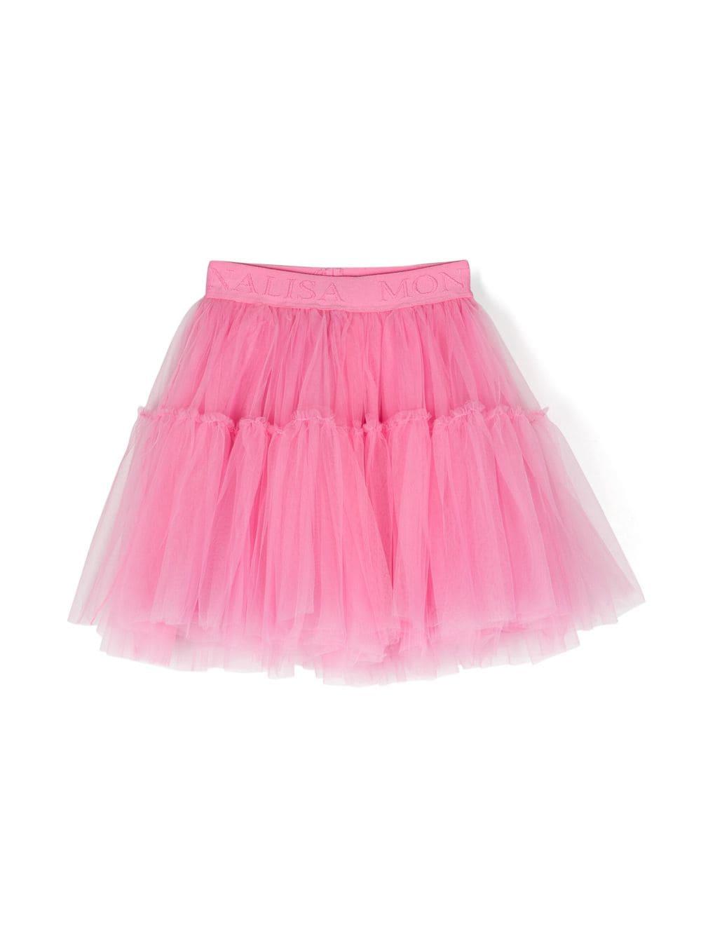 Gonna rosa bambina in tulle 17BGONT9945 0048 Monnalisa kids 
