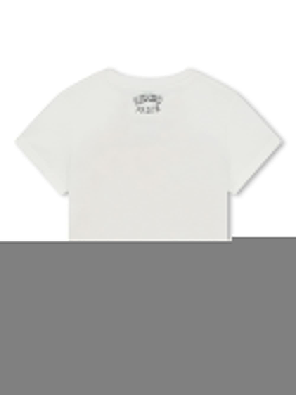 t-shirt bianca bambina K60264 12P KENZO KIDS 