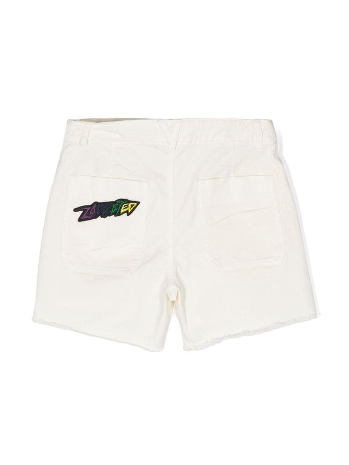 Shorts bambina bianco/crema