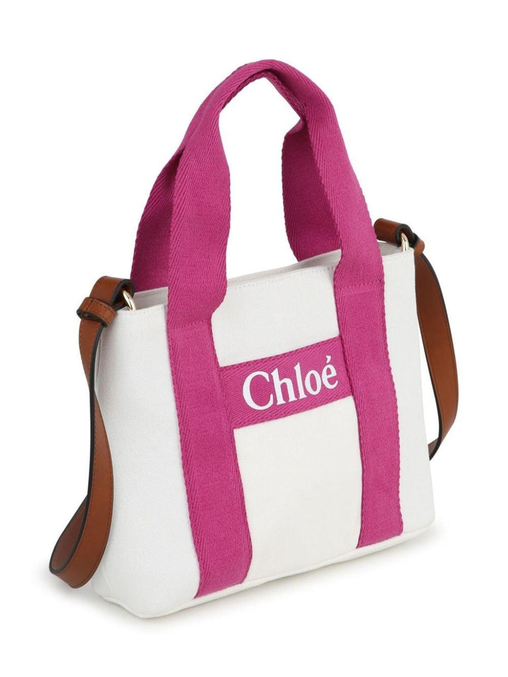 Borsa bambina bianca/rosa