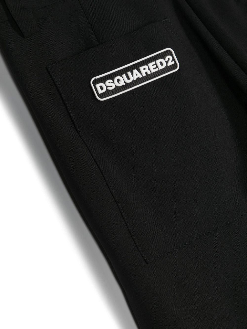 Pantalone nero bambino DQ1921D000T DQ900 DSQUARED2 KIDS 