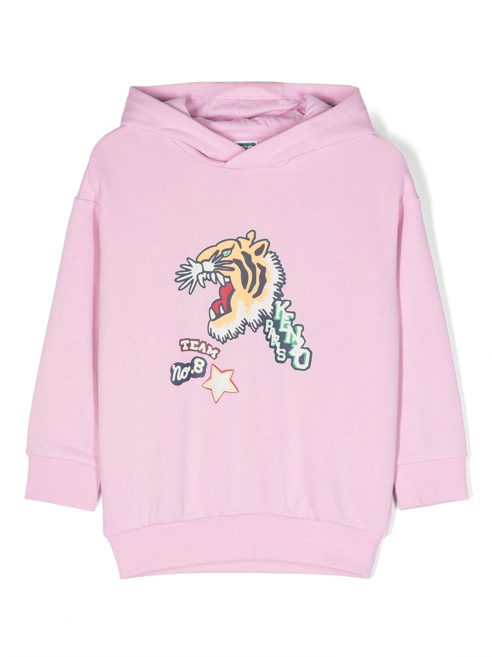 Felpa rosa bambina K15693 456 KENZO KIDS 
