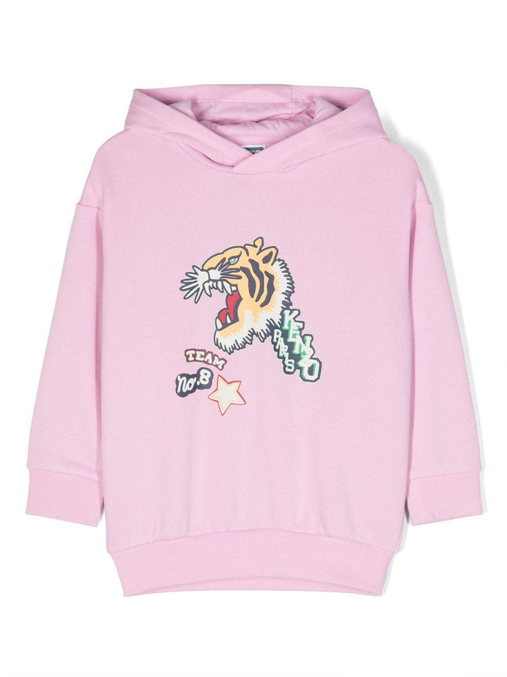 Felpa rosa bambina K15693 456 KENZO KIDS 