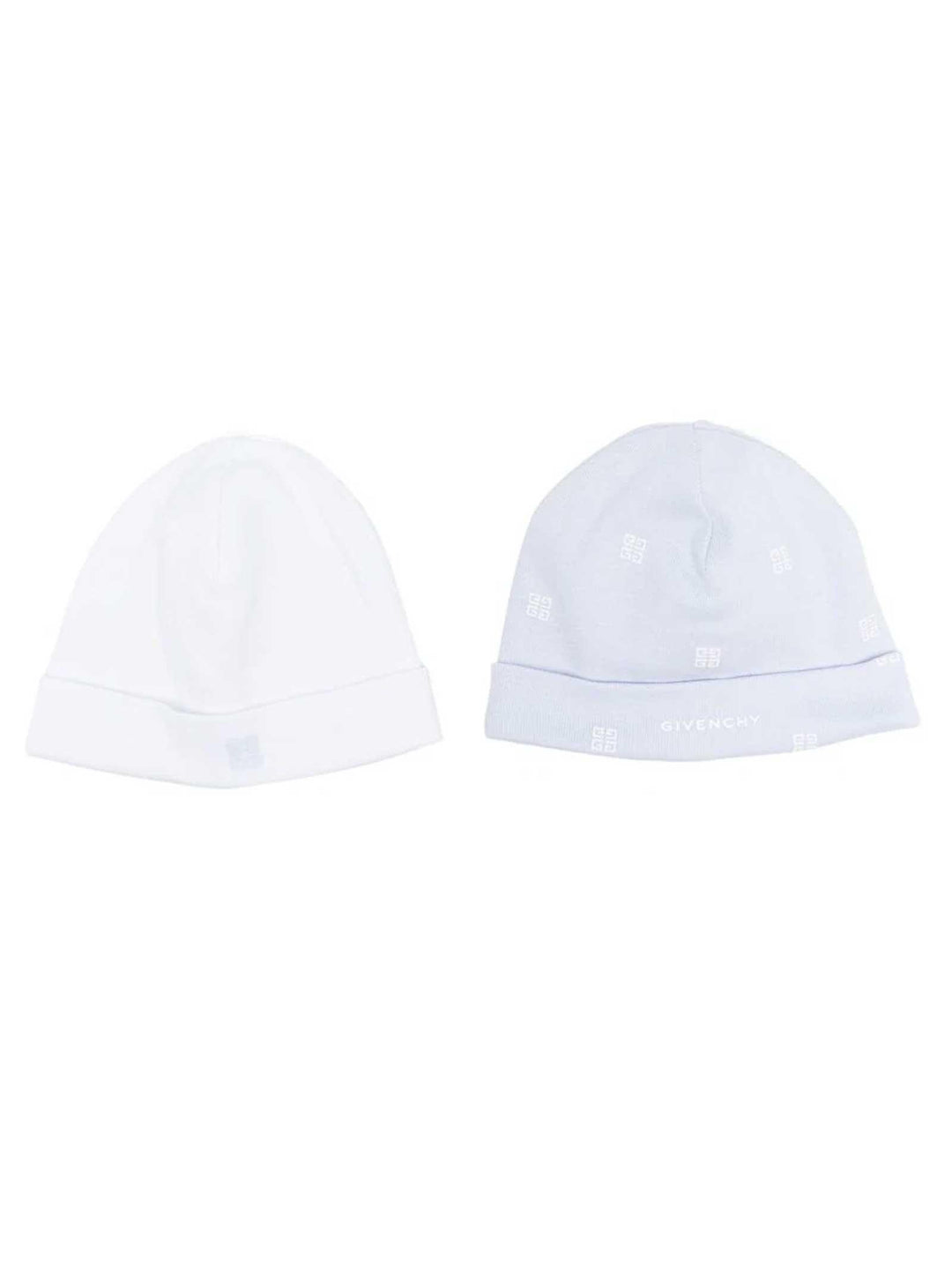 Set di due cappelli bianco e azzurro H98185 771 Givenchy Kids 