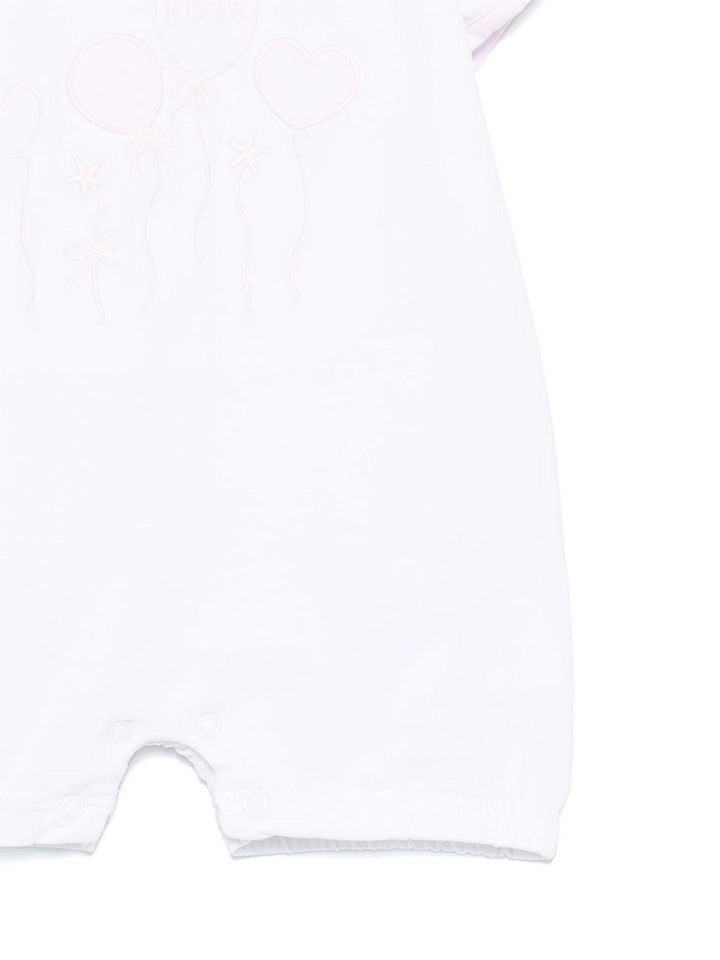Pagliaccetto bianco neonata