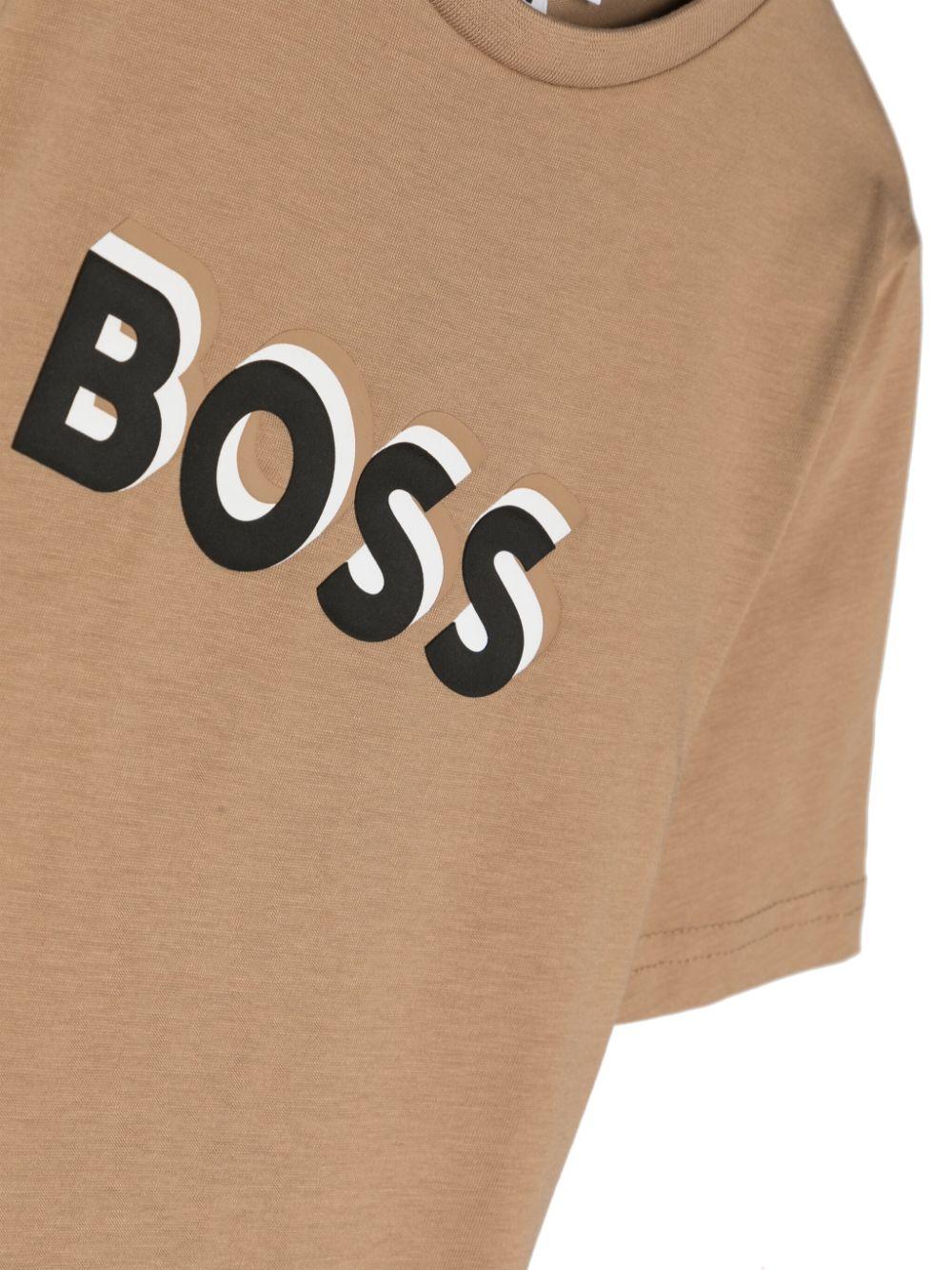 T-shirt bambino marrone orzo