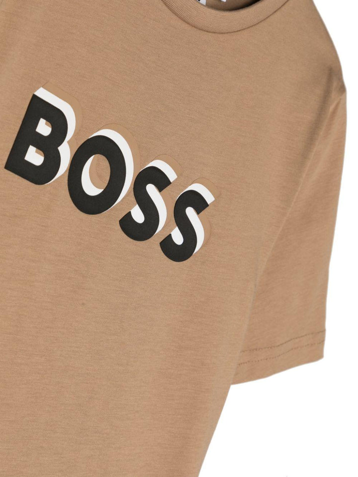 T-shirt bambino marrone orzo