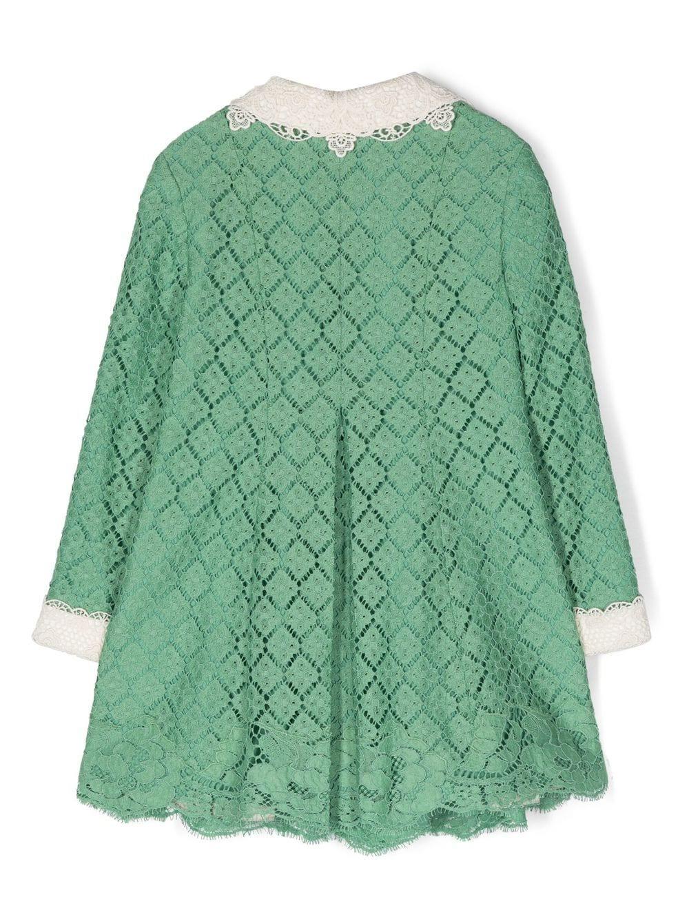 Cappotto verde bambina
