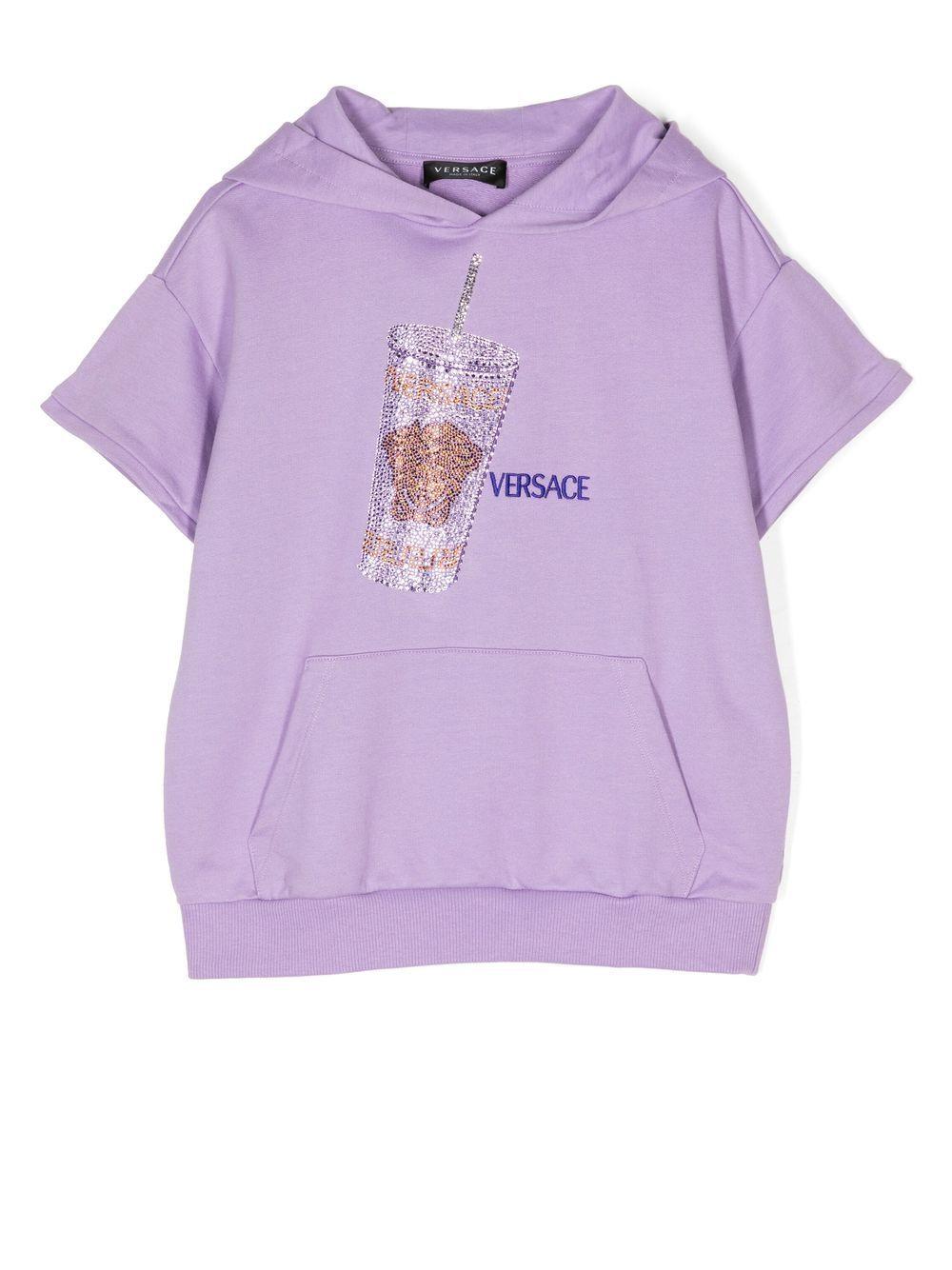 Felpa lilla bambina 10080161A06476 2L690 VERSACE 