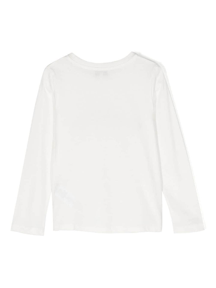 T-shirt bianca cloud bambina con stampa
