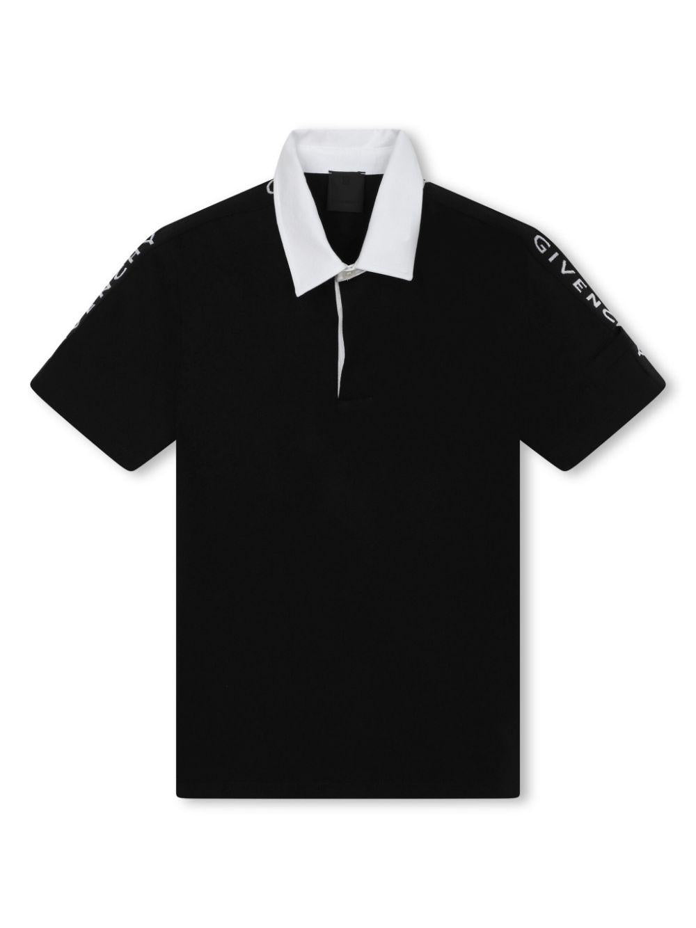 polo nera bambino H30132 09B Givenchy Kids 