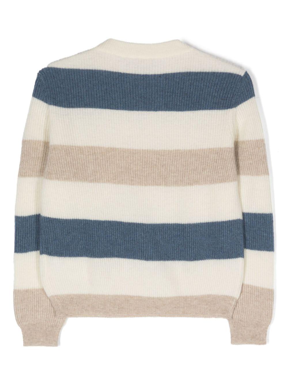 Maglione bianco/multioclor bambino