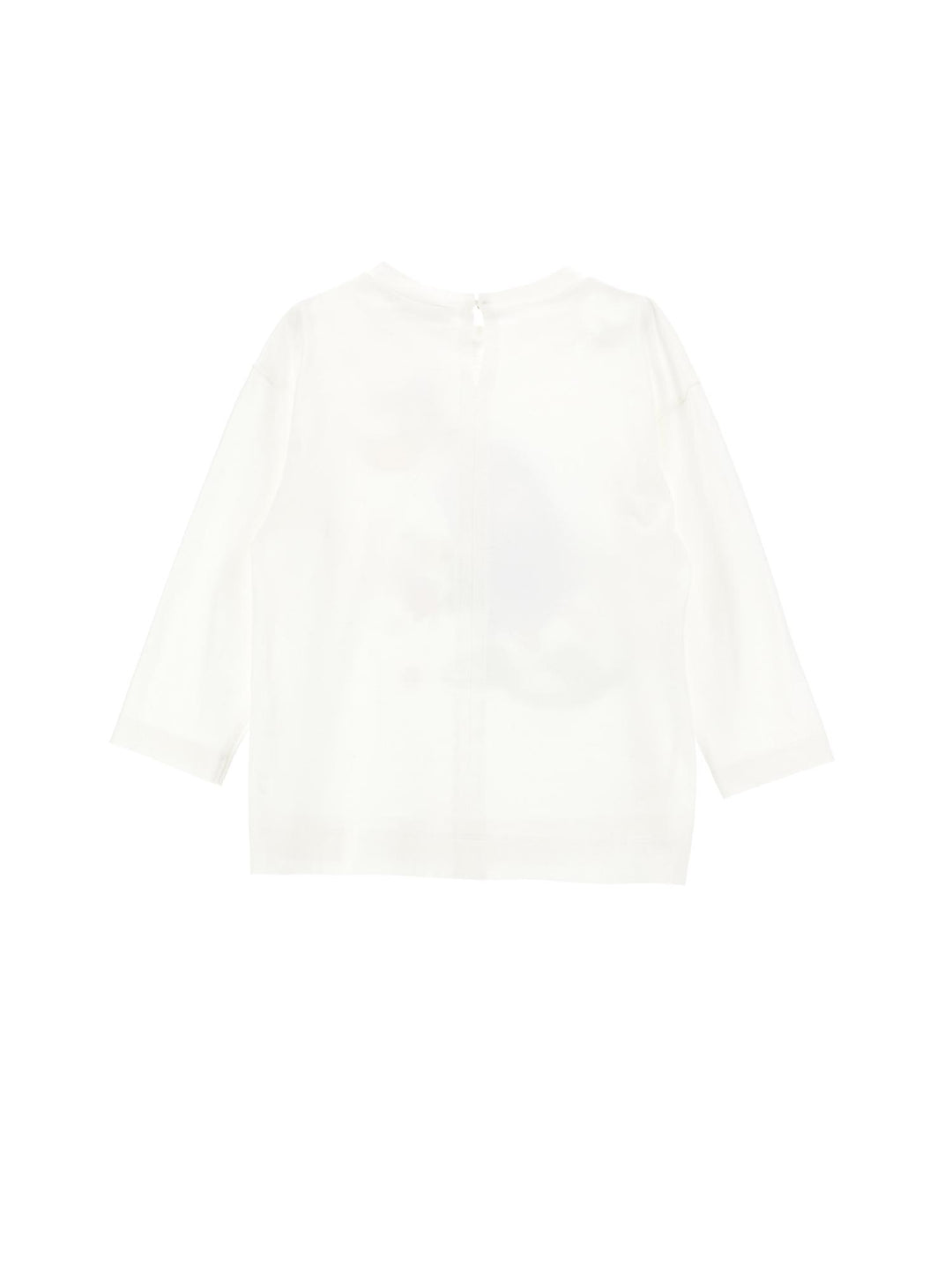 T-shirt bianca bambina a maniche lunghe con stampa 'Duffy Duck' 19B6152000 0001 Monnalisa kids 