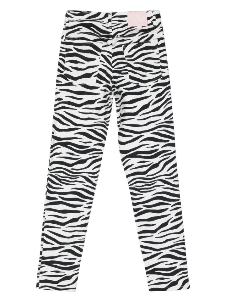 Jeans bianco/nera donna