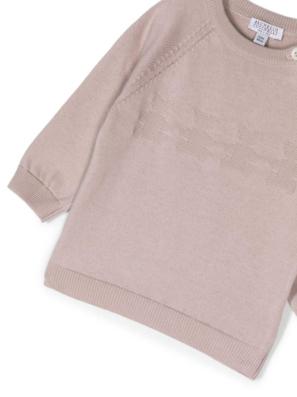 Maglione rosa neonata