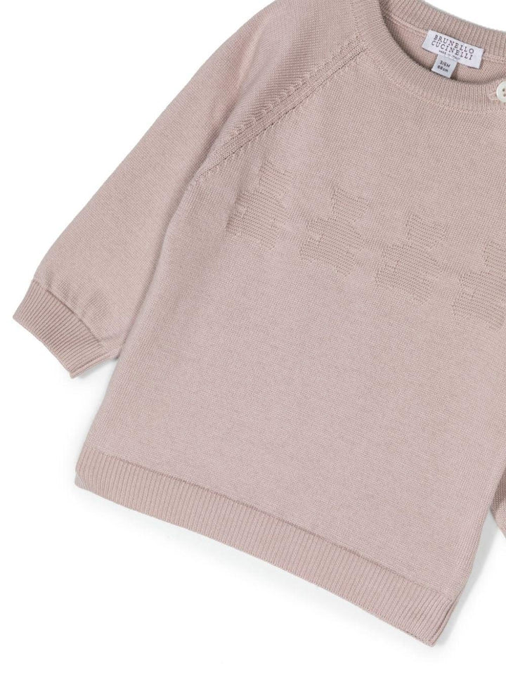 Maglione rosa neonata