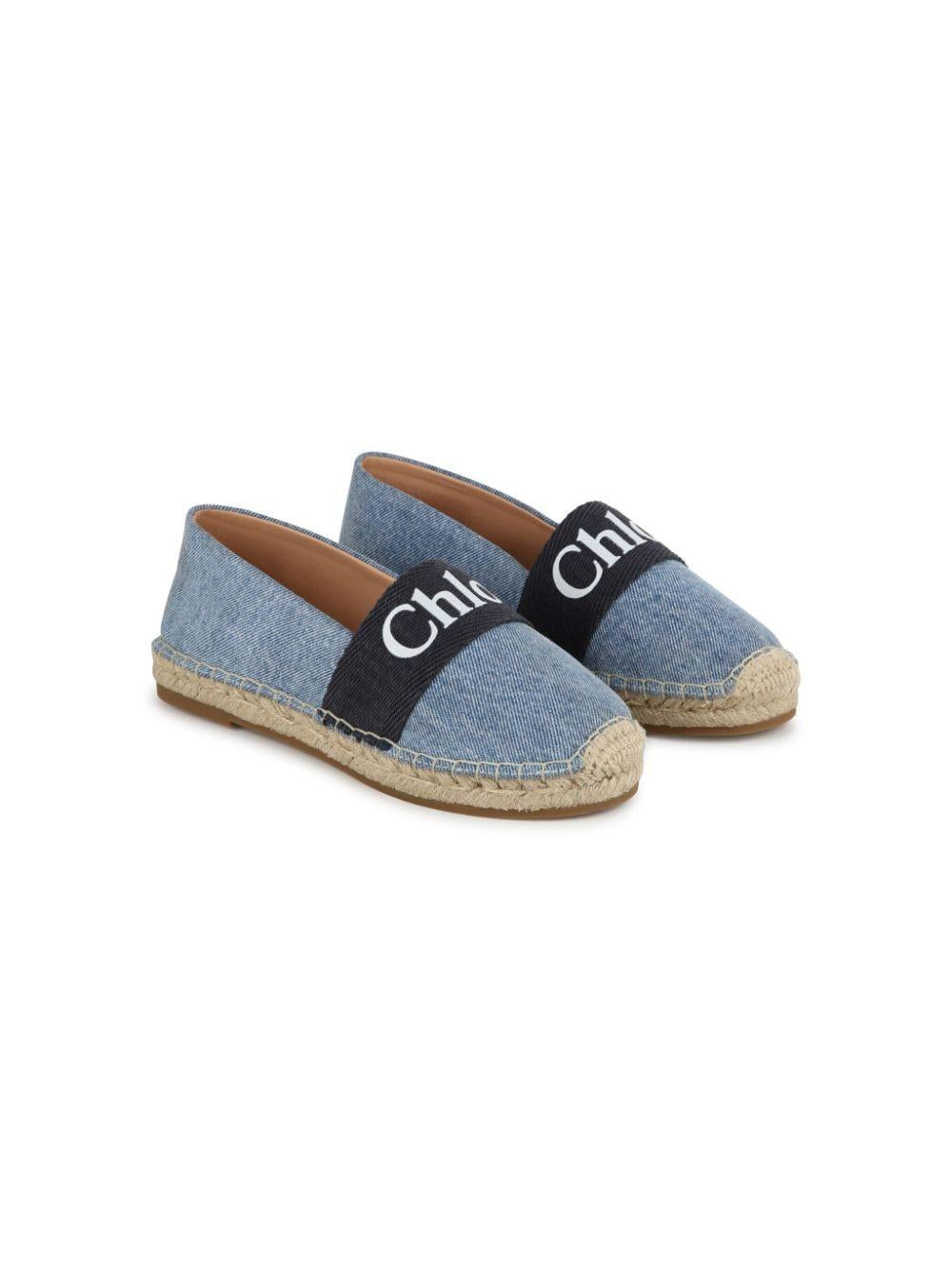 Espadrilles bambina blu/denim C20137 Z10 CHLOÉ KIDS 