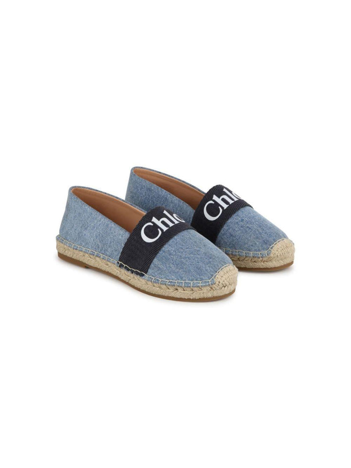 Espadrilles bambina blu/denim C20137 Z10 CHLOÉ KIDS 