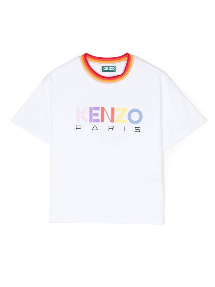 T-shirt bianca bambina K15630 10P KENZO KIDS 