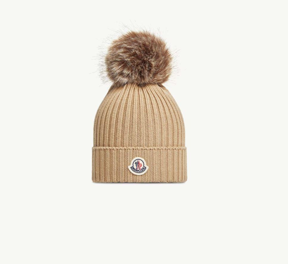 cappello beige bambino 3B00011A9327 231 Moncler Kids 